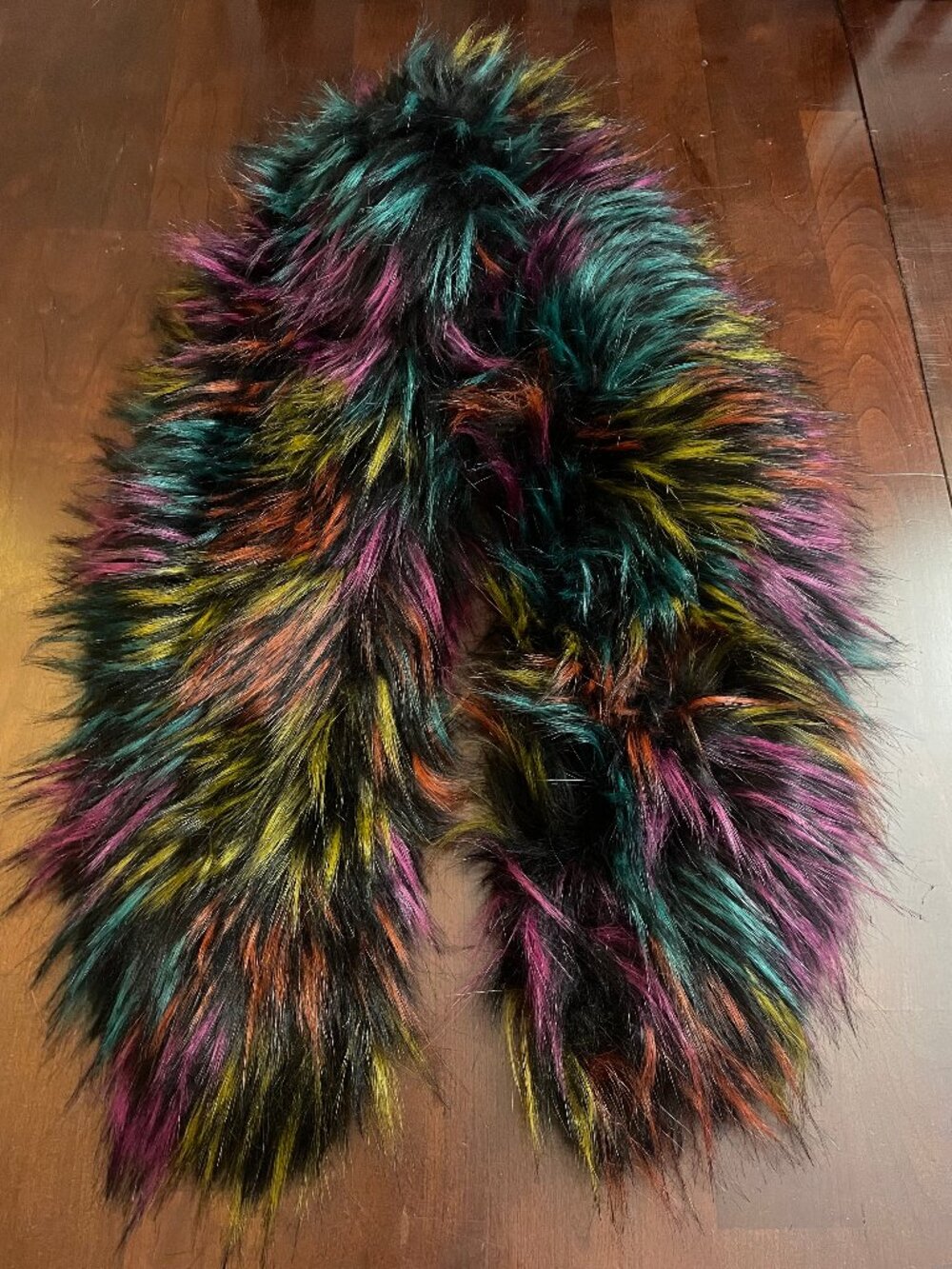 Multi-Colored Faux Fur Scarf (new)